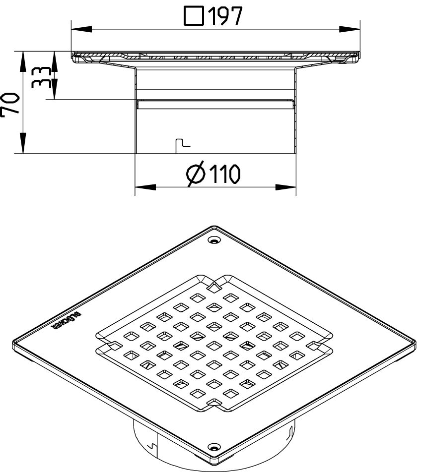 Line Drawing - Upper part-No membrane-197