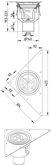 Line Drawing - MULTI lower part-triangular