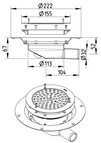 Line Drawing - Drain-Vinyl-155