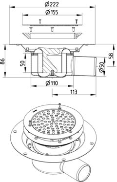 Line Drawing - Drain-Vinyl-155