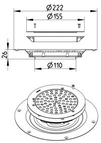 Line Drawing - Spare parts-old-drain