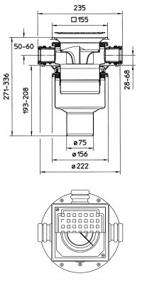 Line Drawing - Drain-Sheet membrane-145