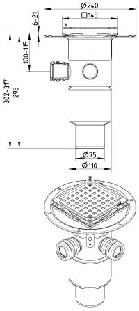 Line Drawing - Drain-Liquid membrane-145