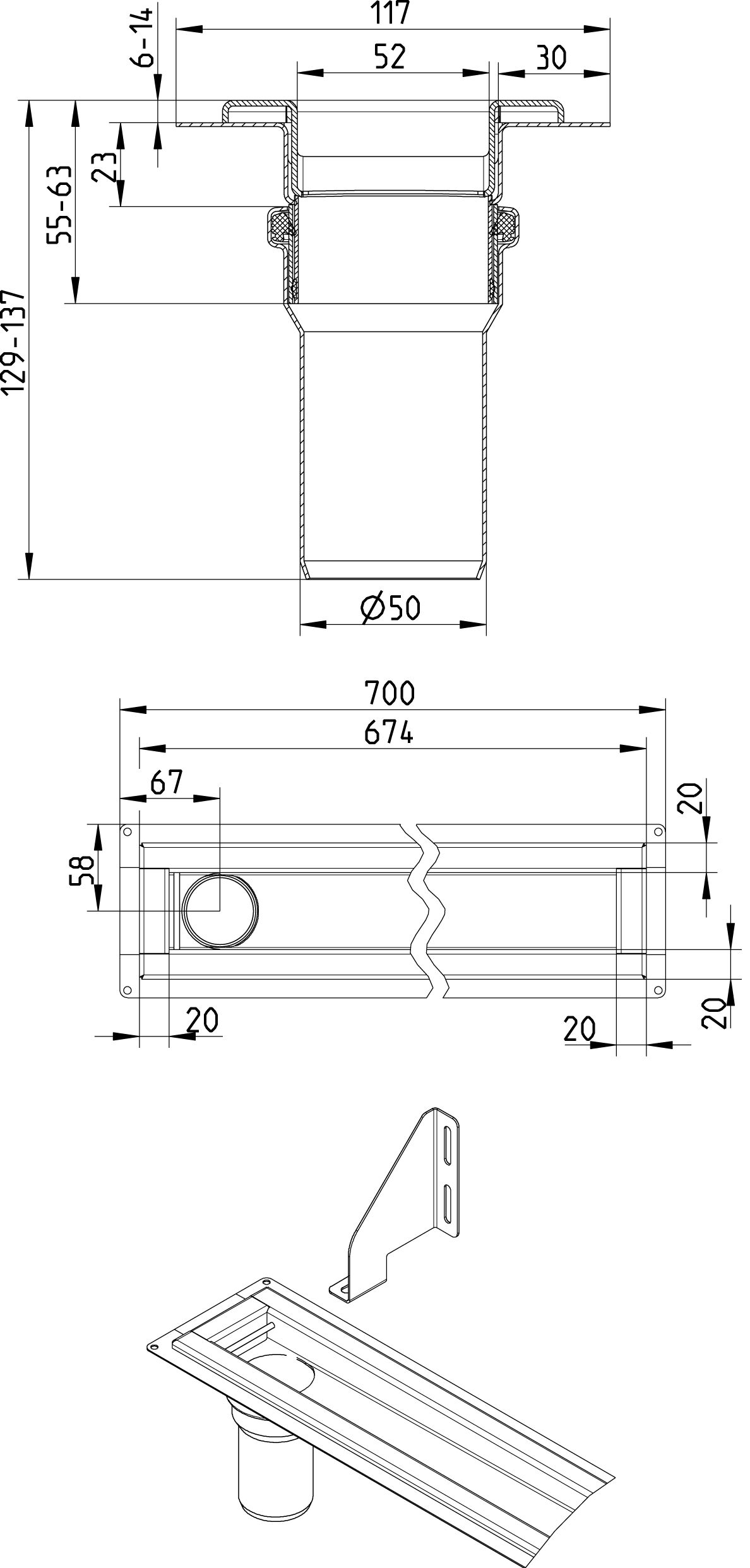 Line Drawing - WaterLine channel-Liquid membrane