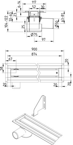 Line Drawing - WaterLine channel-Liquid membrane