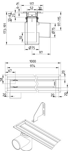 Line Drawing - WaterLine channel-Liquid membrane