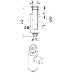 Line Drawing - Water trap-handwash