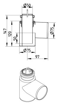 Line Drawing - Water trap-WaterLine channel