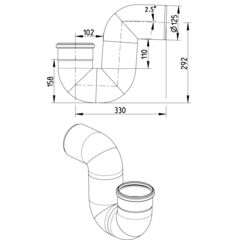 Line Drawing - Water trap-p