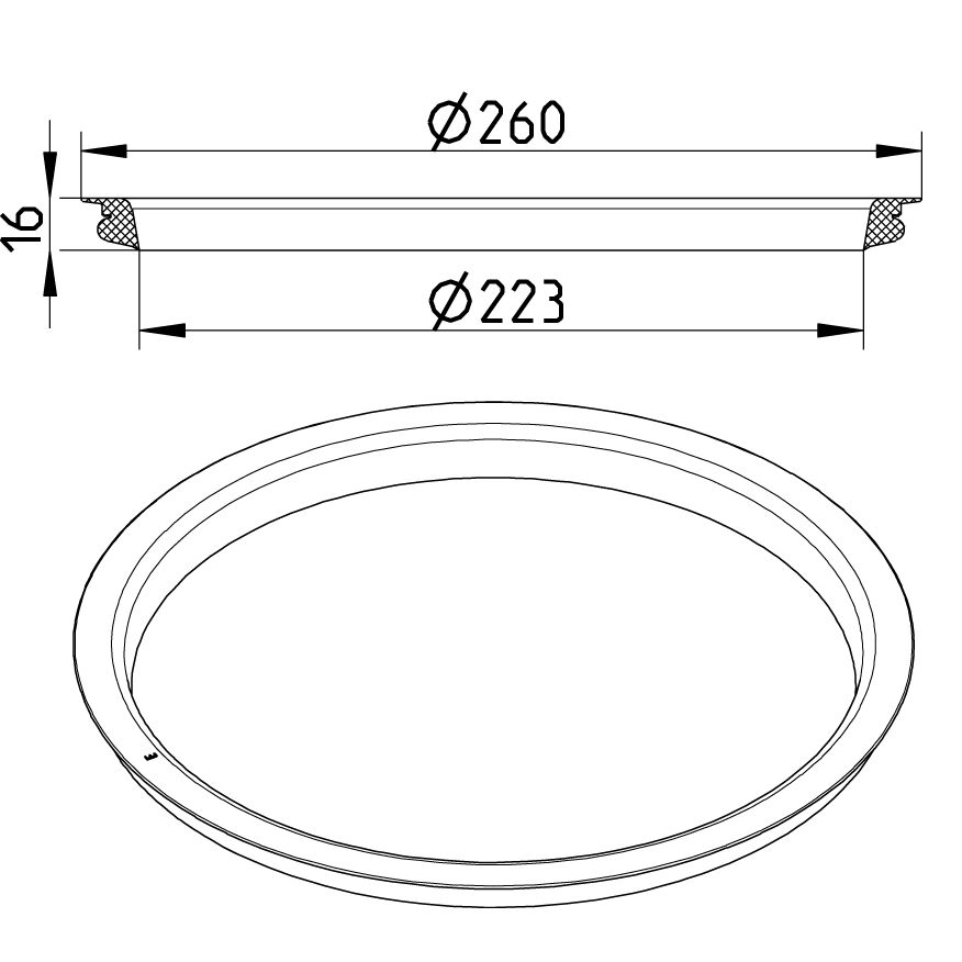 Line Drawing - Spare parts-trap