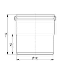 Line Drawing - Extension pipe-Marine drains