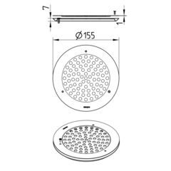 Line Drawing - Marine -Vinyl drains accessories