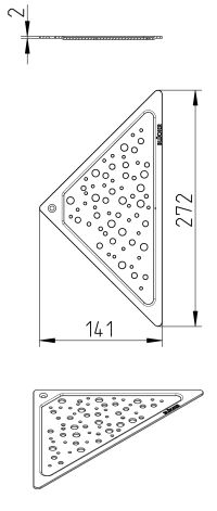 Line Drawing - Grating-Drain-triangular