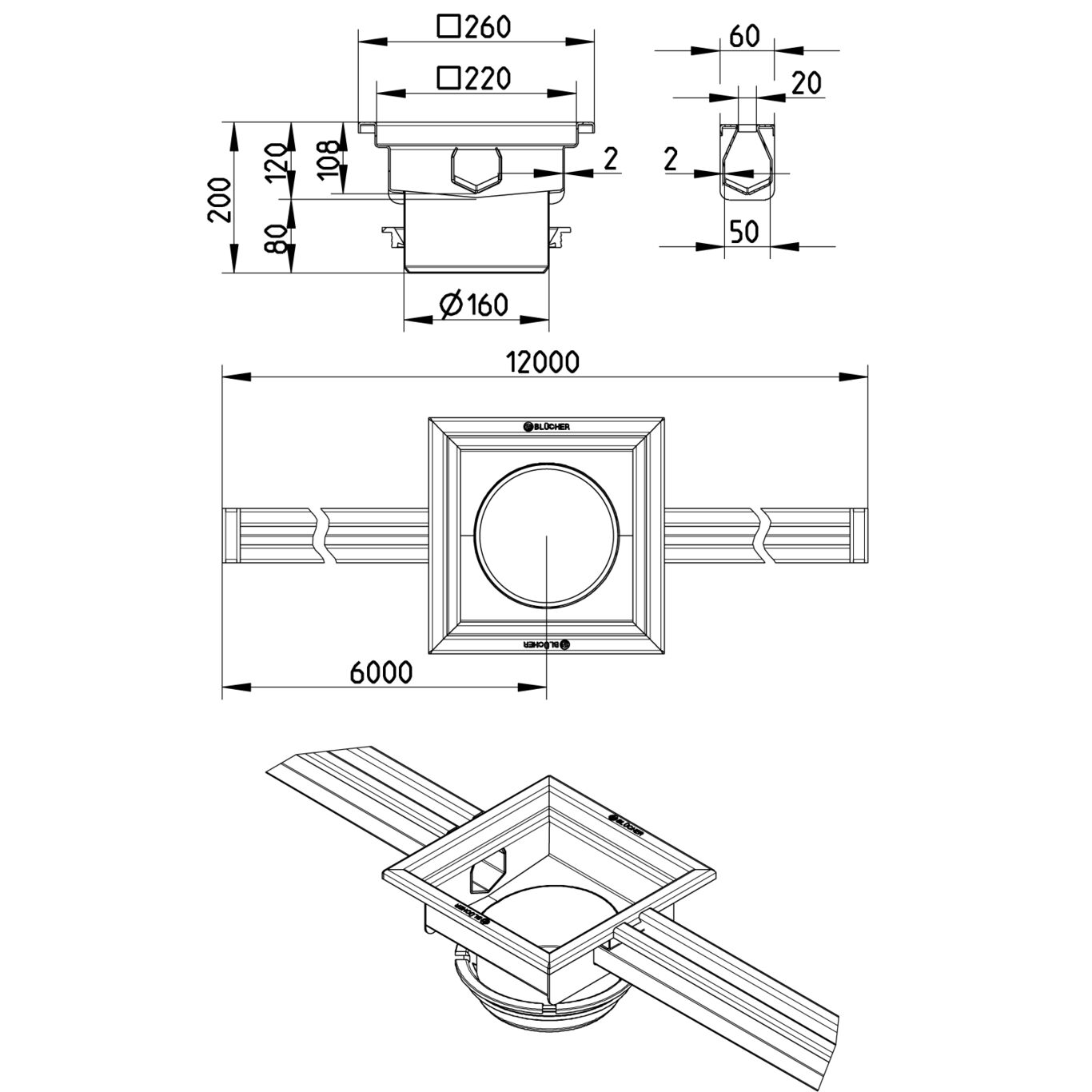 Line Drawing - Slot channel-No membrane