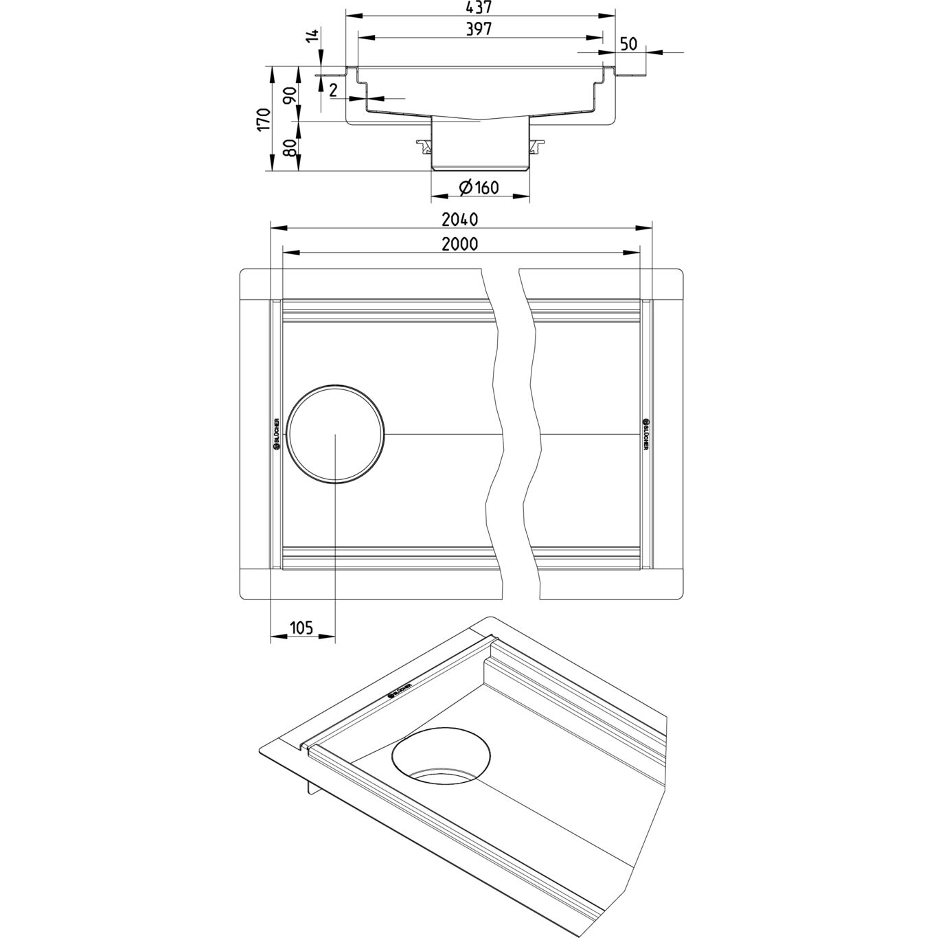 Line Drawing - Channel-Liquid membrane