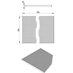 Line Drawing - Grating-Kitchen Channel-400