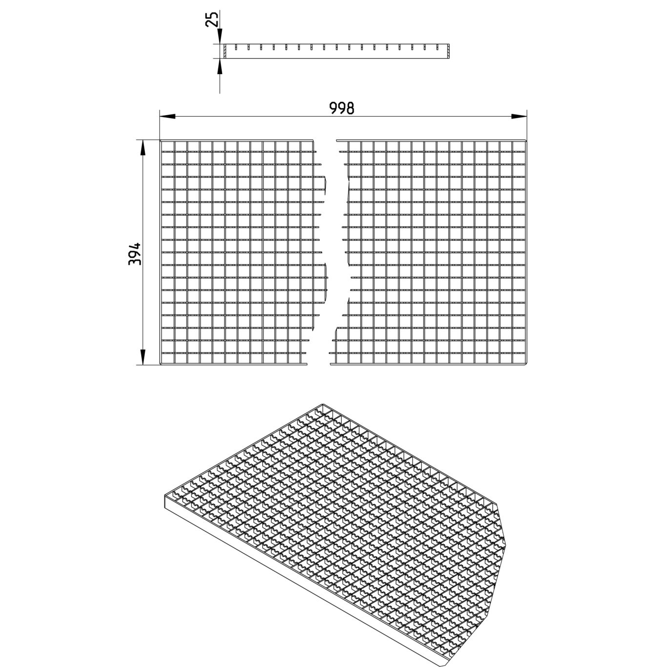 Line Drawing - Grating-Channel-400