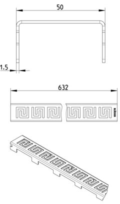 Line Drawing - Grating-WaterLine channel