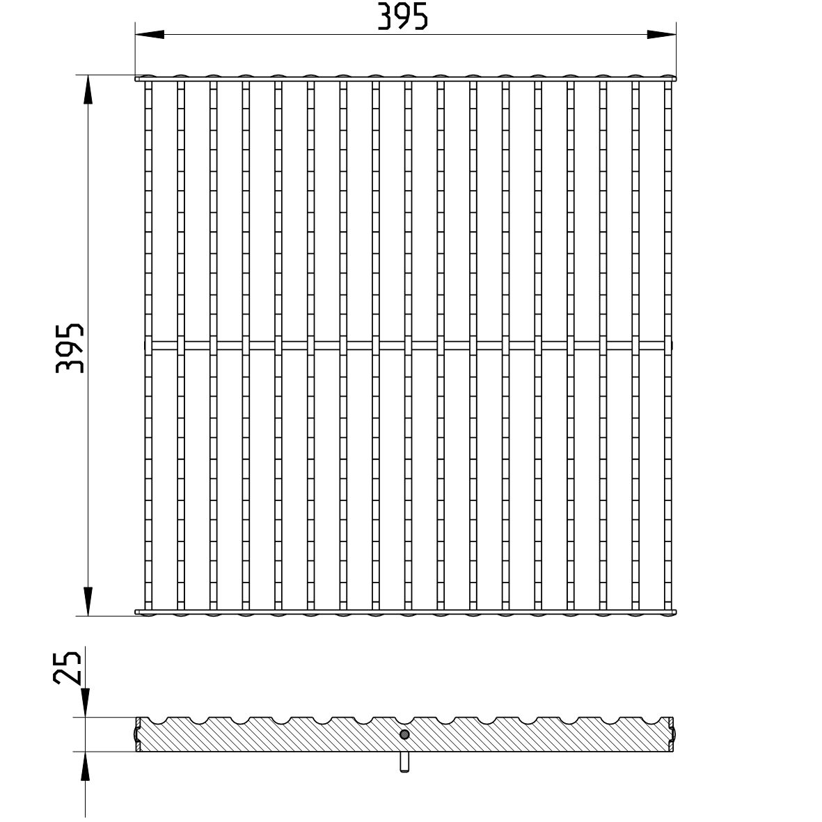 Line Drawing - Grating-Kitchen Channel-400