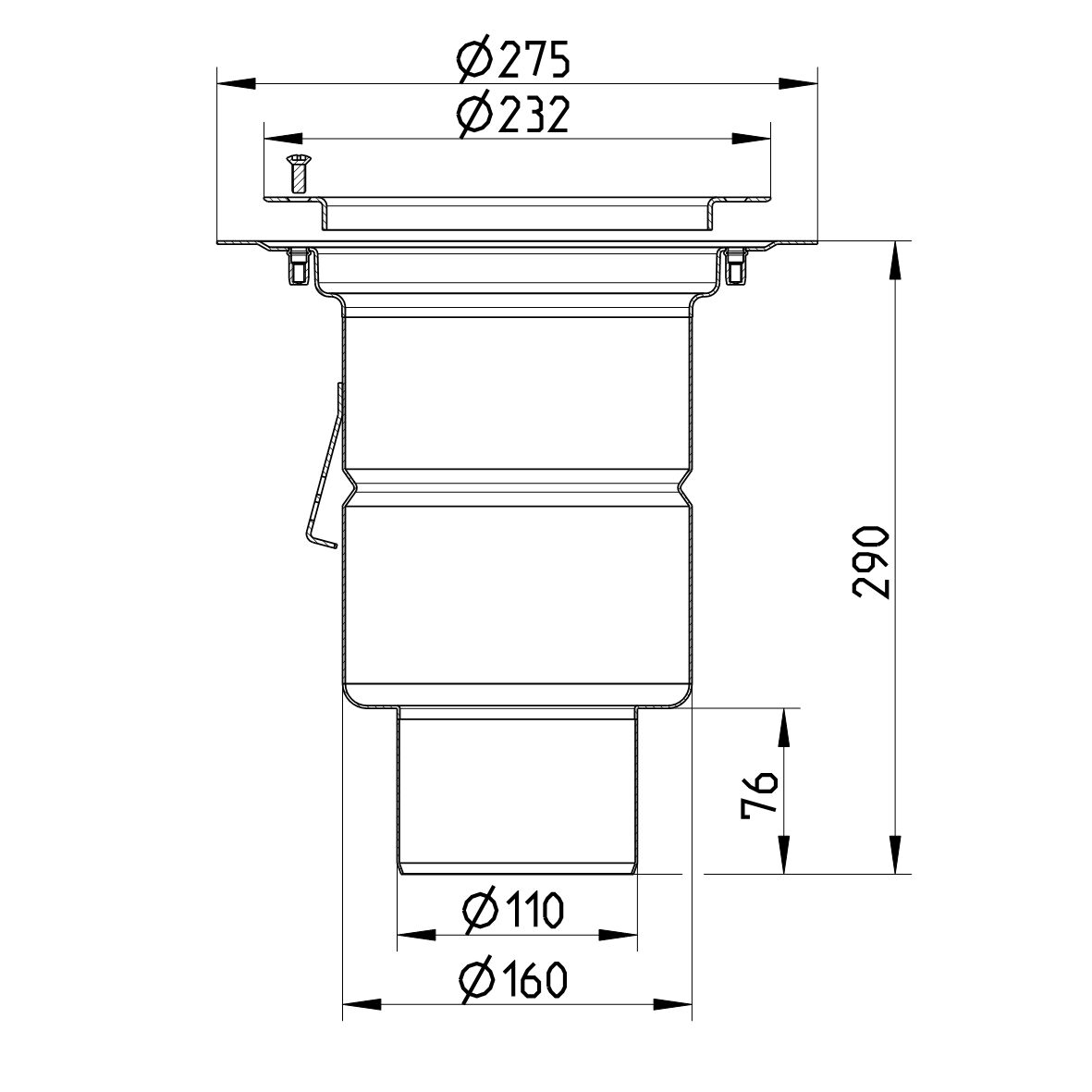 Line Drawing - Drain-Vinyl-232