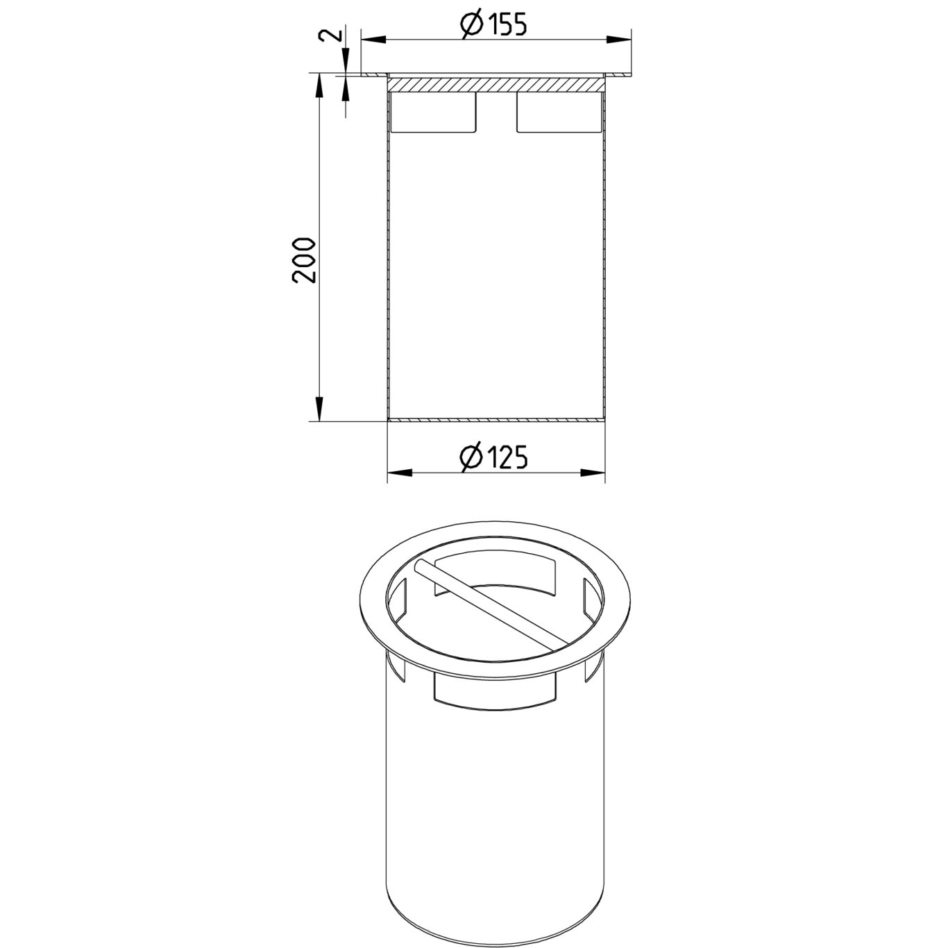 Line Drawing - Sand bucket