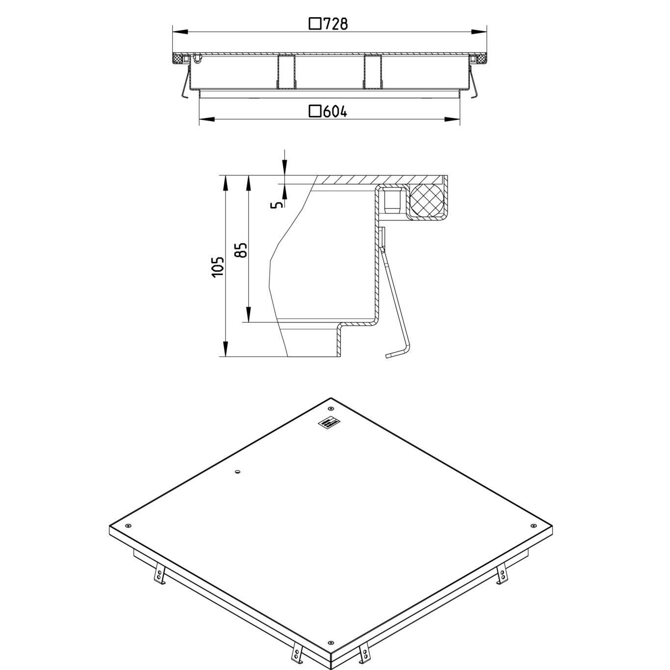 Line Drawing - Access cover-Plate