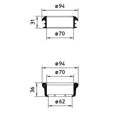 Line Drawing - Rubber insert