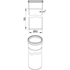 Line Drawing - Straight pipe