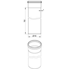 Line Drawing - Straight pipe