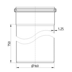 Line Drawing - Straight pipe