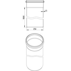 Line Drawing - Straight pipe