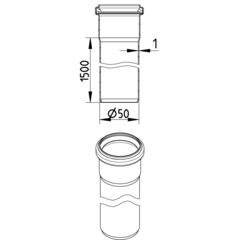 Line Drawing - Straight pipe