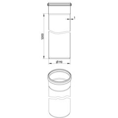 Line Drawing - Straight pipe