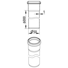 Line Drawing - Straight pipe