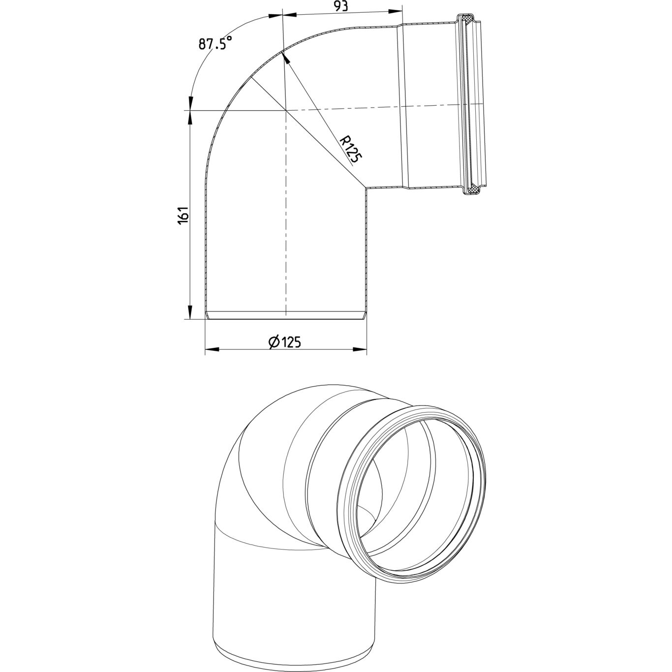 Line Drawing - Bend-87.5