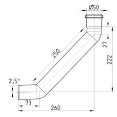 Line Drawing - Bend-87.5-long radius