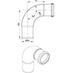 Line Drawing - Bend-87.5-large radius