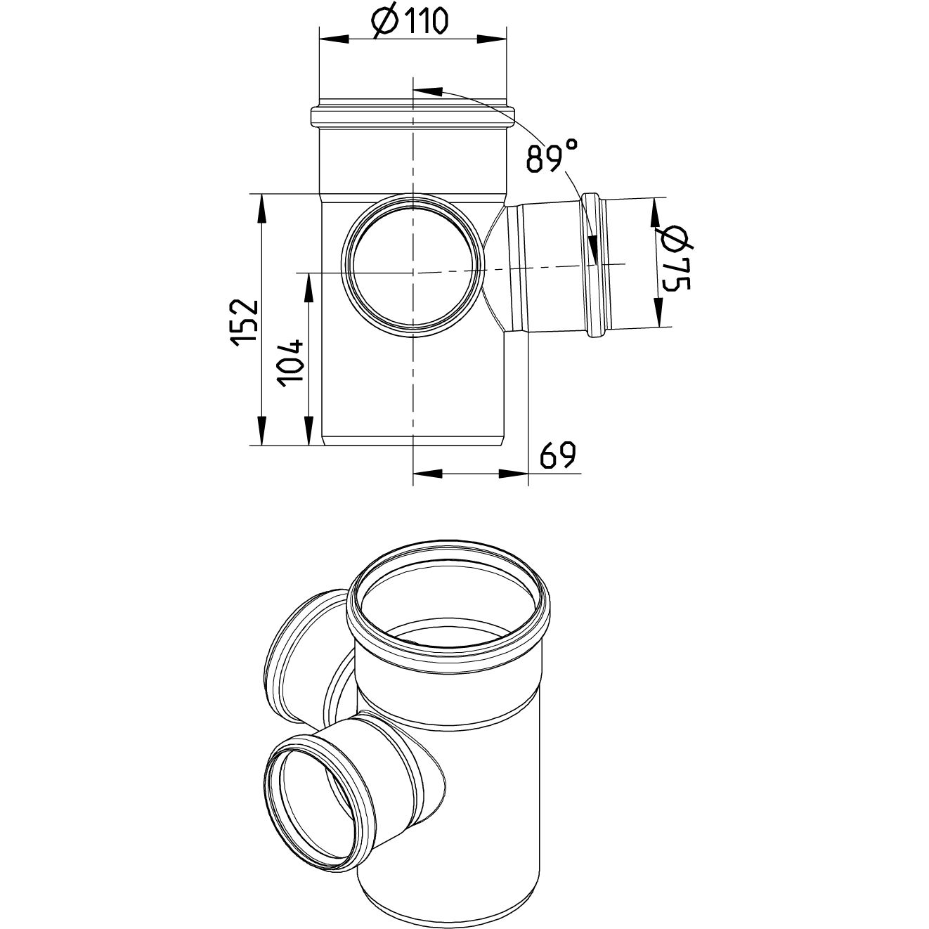 Line Drawing - Double branch-89-90