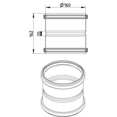 Line Drawing - Double coupling