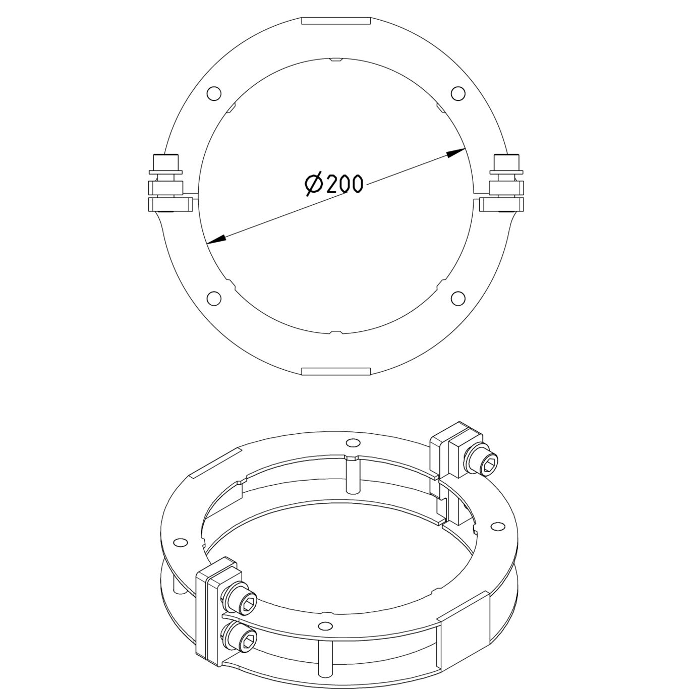 Line Drawing - Joint clamp-Pressure peak