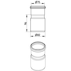 Line Drawing - Increaser-concentric