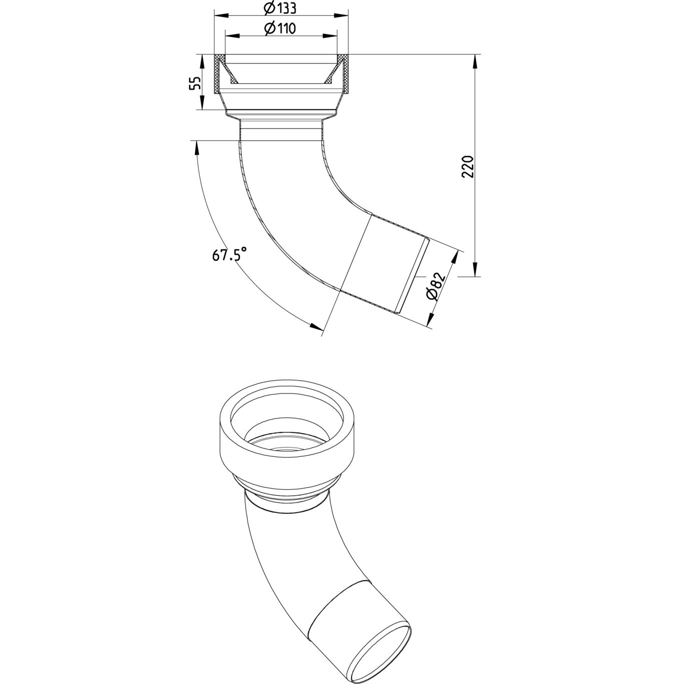 Line Drawing - Adaptor-toilet