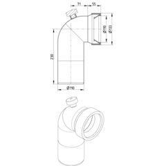 Line Drawing - Adaptor-toilet