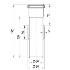 Line Drawing - Penetration-welding sleeve-steel